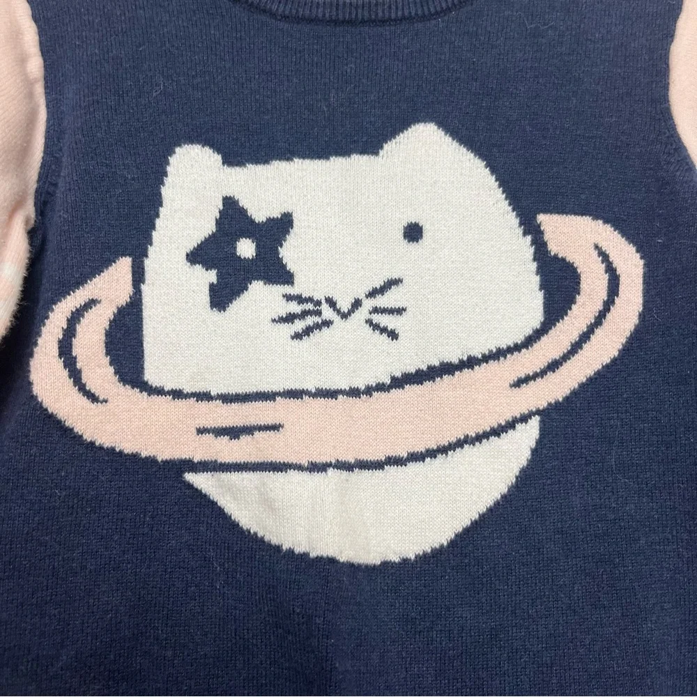 Tucker and Tate Cat Planet Stars‎ Pink & Blue Sweater